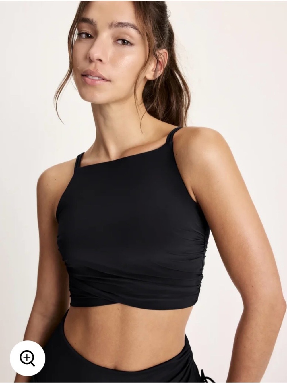 Knix Studio High Neck Black Sports Bra Medium